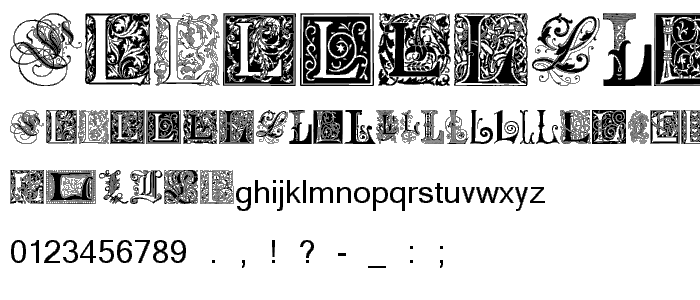 Ornamental Initials L font